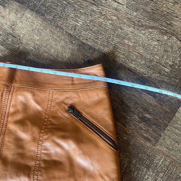 Halogen-nordstrom leather skirt with zip pockets - Picture 9 of 12